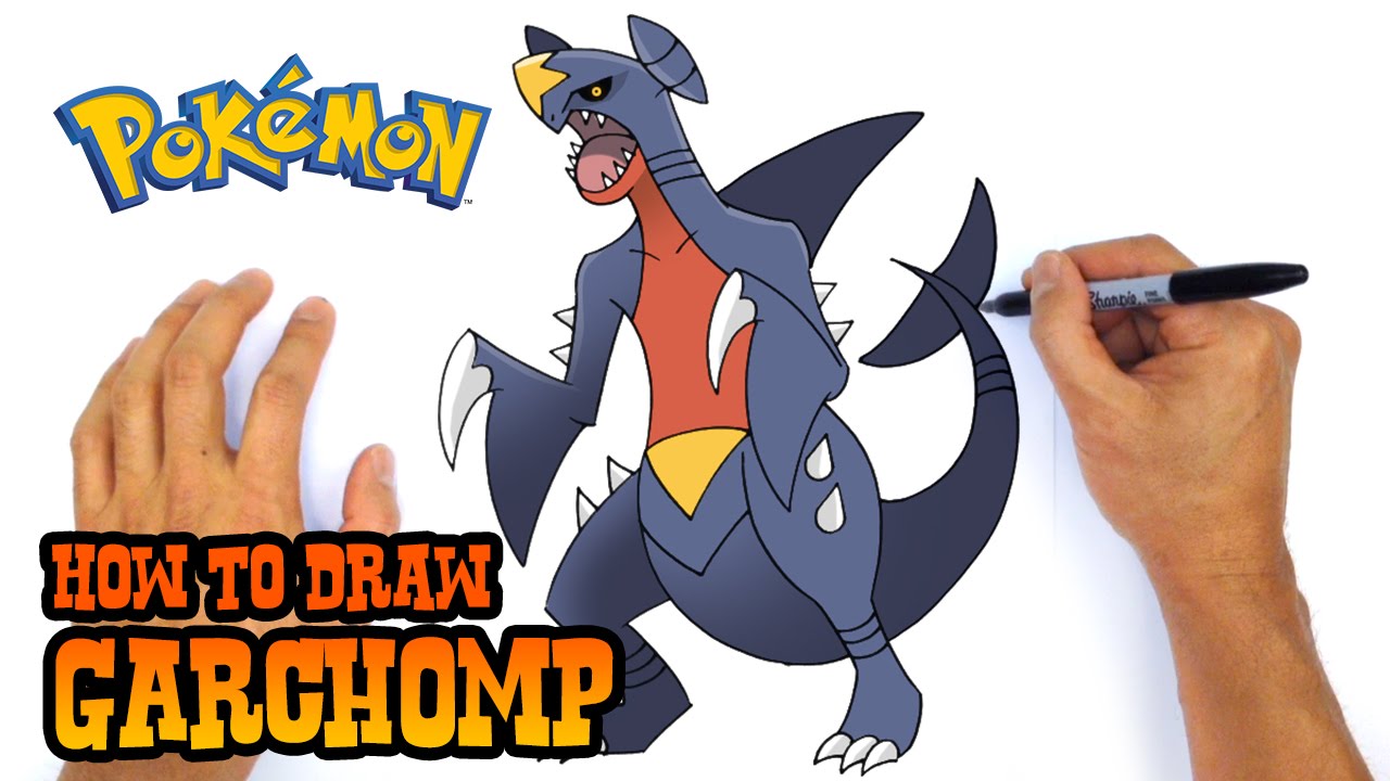 How to Draw Garchomp | Pokemon