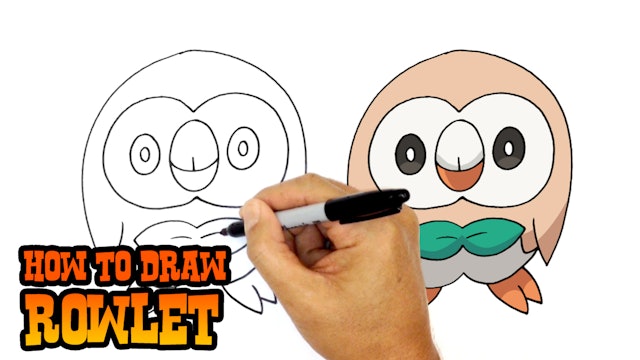 How to Draw Rowlet | Pokemon