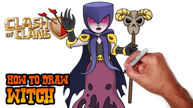 How to Draw Witch | Clash of Clans