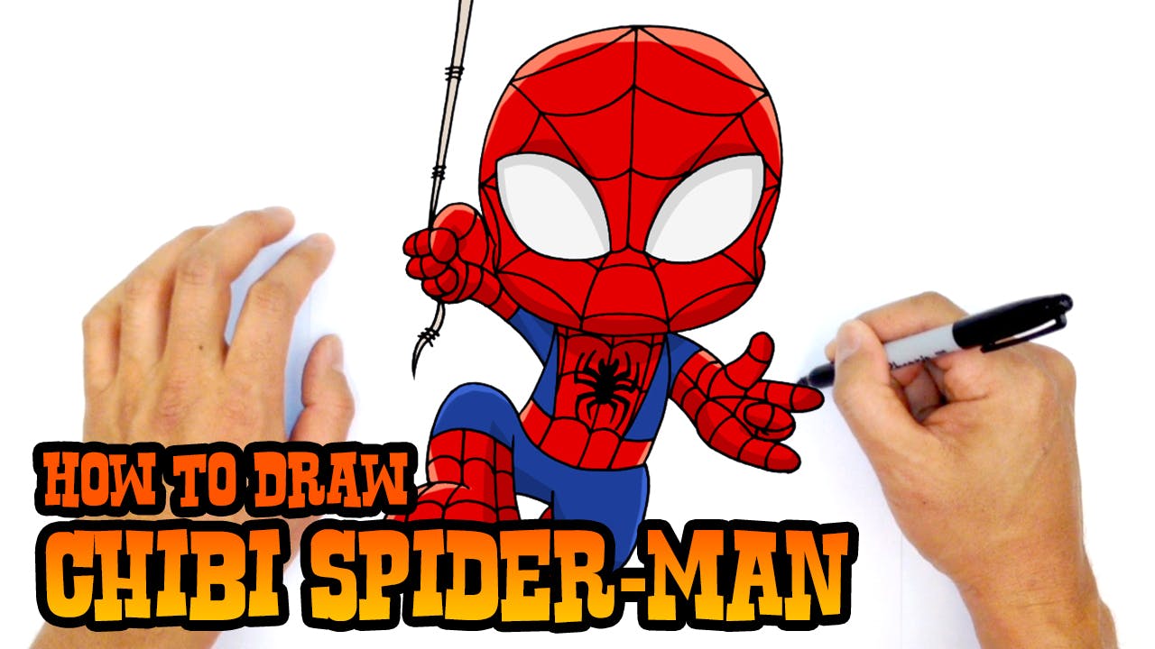 How to Draw Chibi Spider-Man | Version 2 - Chibi Characters - C4K ACADEMY