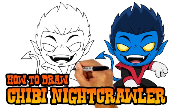 How to Draw Chibi Nightcrawler | Xmen