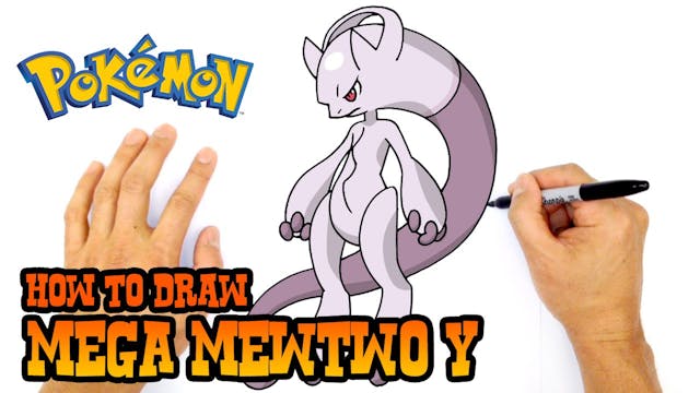 How to Draw Mega Mewtwo Y | Pokemon