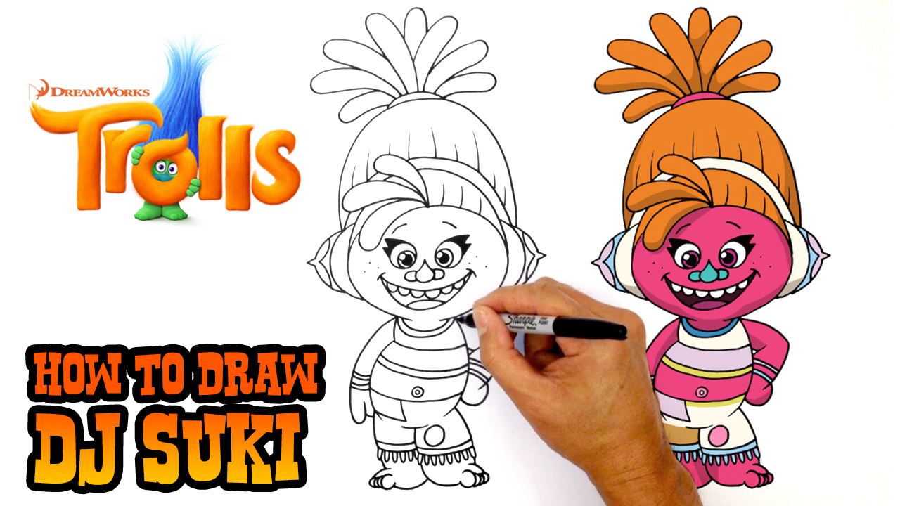 How to Draw DJ Suki | Trolls