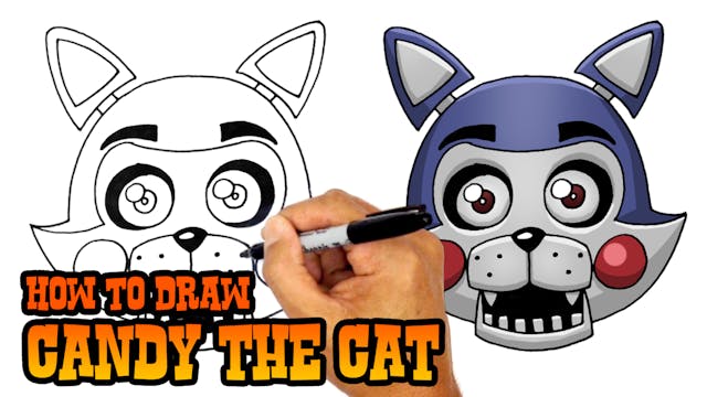 How to Draw Candy the Cat | Five Nigh...