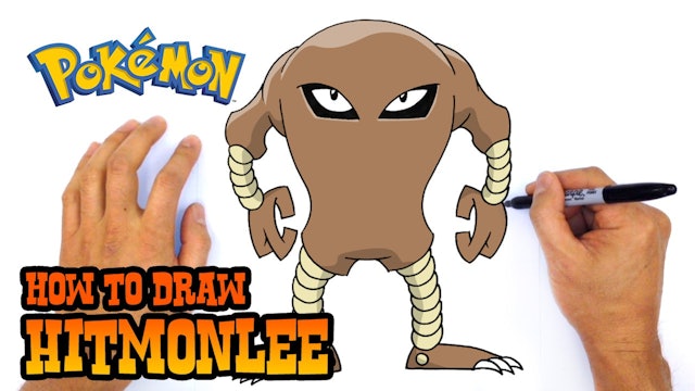 How to Draw Hitmonlee | Pokemon