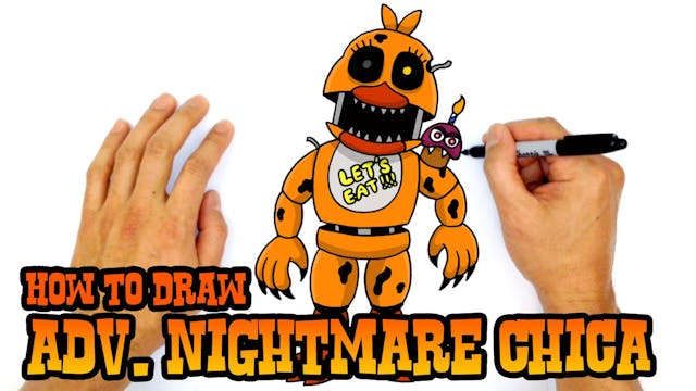 How to Draw Adventure Nightmare Chica...