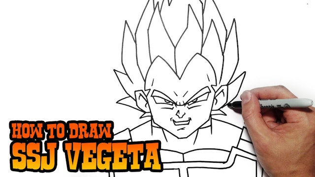 How to Draw SSJ Vegeta | Dragon Ball Z