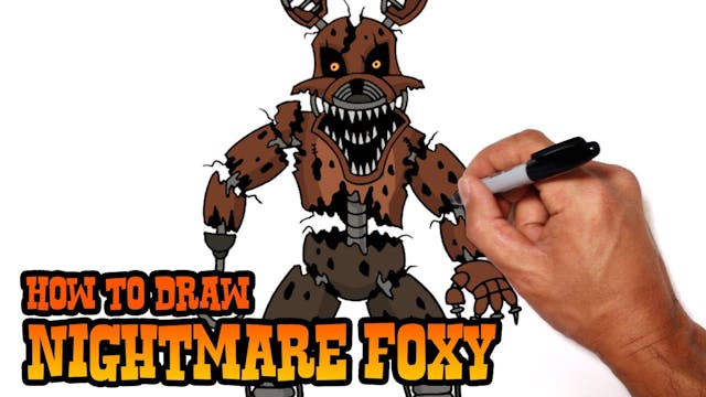 How to Draw Nightmare Foxy