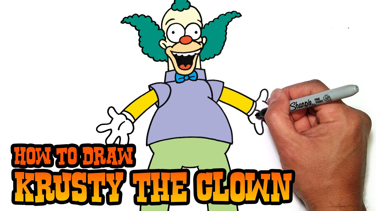 How to Draw Krusty the Clown | Simpsons