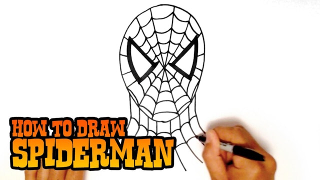 How to Draw Spiderman Head