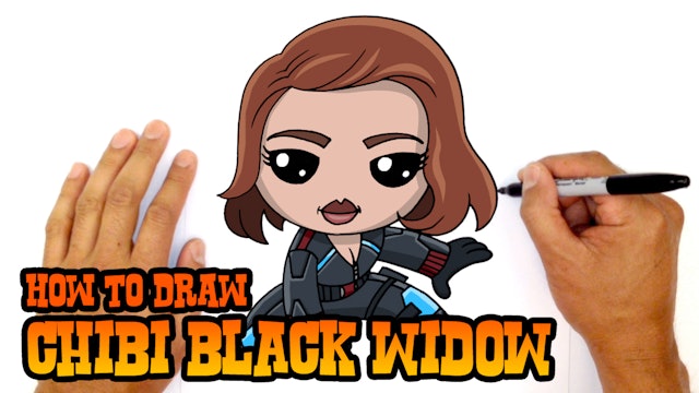 How to Draw Chibi Black Widow | Civil War