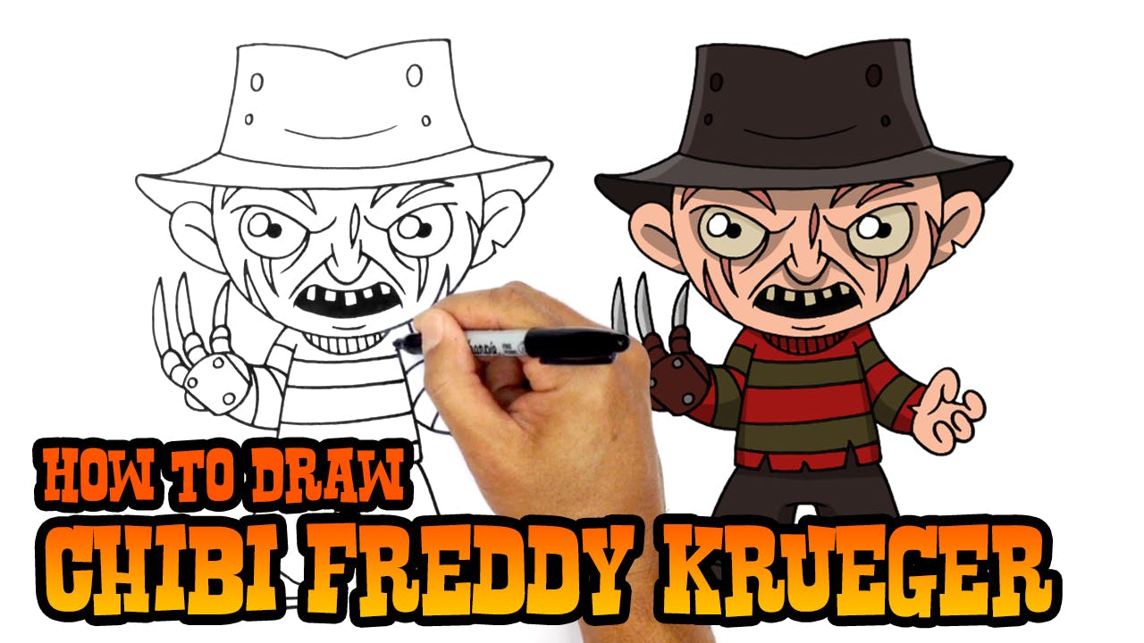 How to Draw Chibi Freddy Krueger - Chibi Characters - C4K ACADEMY