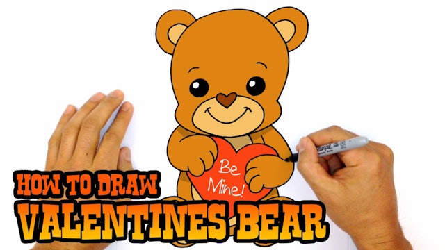 How to Draw a Valentine's Teddy Bear