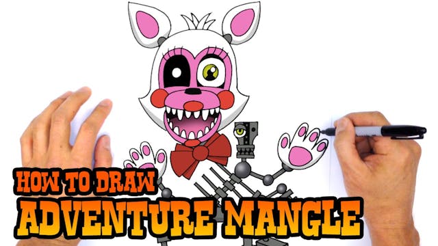 How to Draw Adventure Mangle | FNAF W...