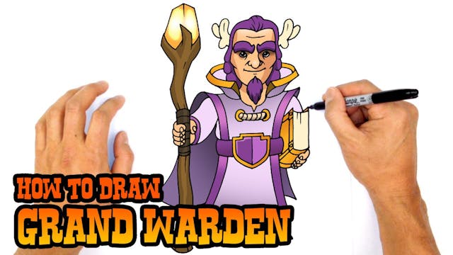 How to Draw Grand Warden | Clash of C...