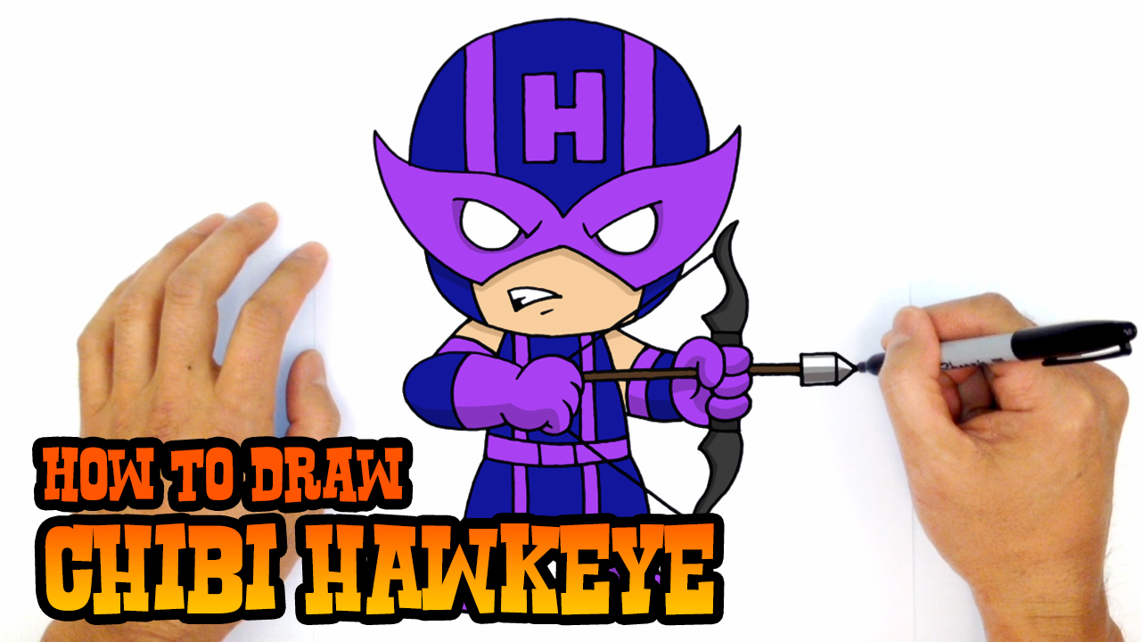 How to Draw Chibi Hawkeye | Avengers
