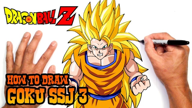 How to Draw Goku SSJ 3 | Dragon Ball Z