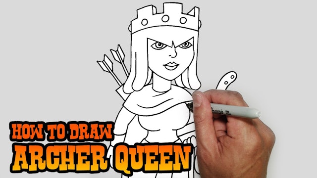 How to Draw Archer Queen | Clash of Clans