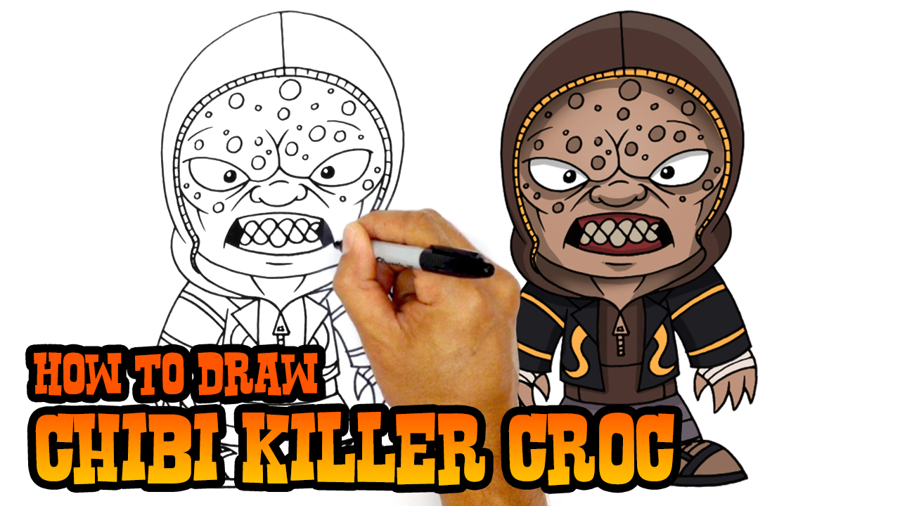 How to Draw Chibi Killer Croc | Suicide Squad