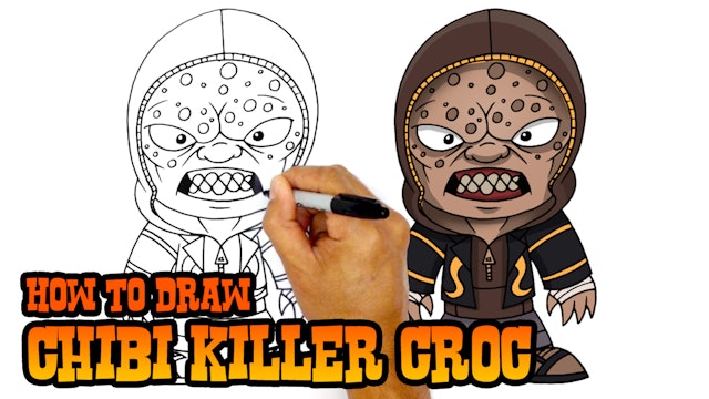 How to Draw Chibi Killer Croc | Suicide Squad
