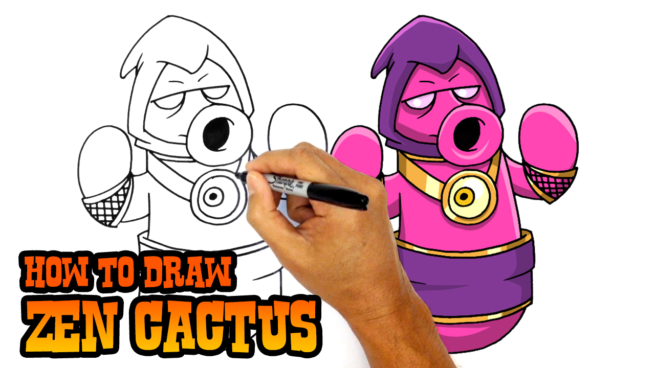 How to Draw Zen Cactus | Plants vs Zombies GW2