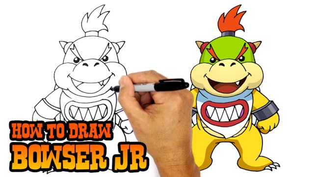 How to Draw Bowser Jr. | Super Mario Bros