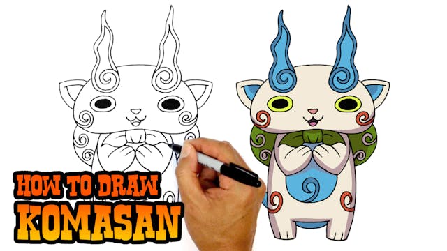 How to Draw Komasan | Yokai Watch