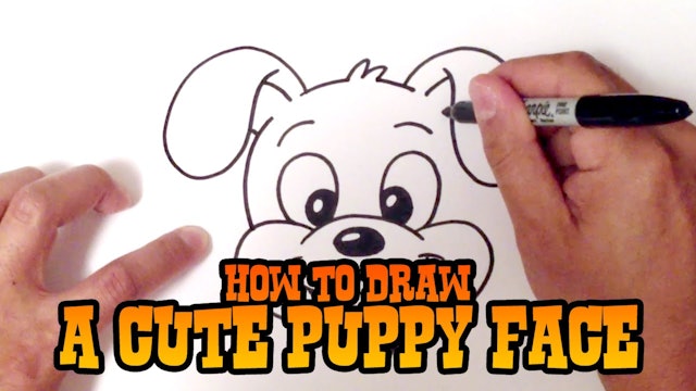 How to Draw a Cartoon Puppy Face