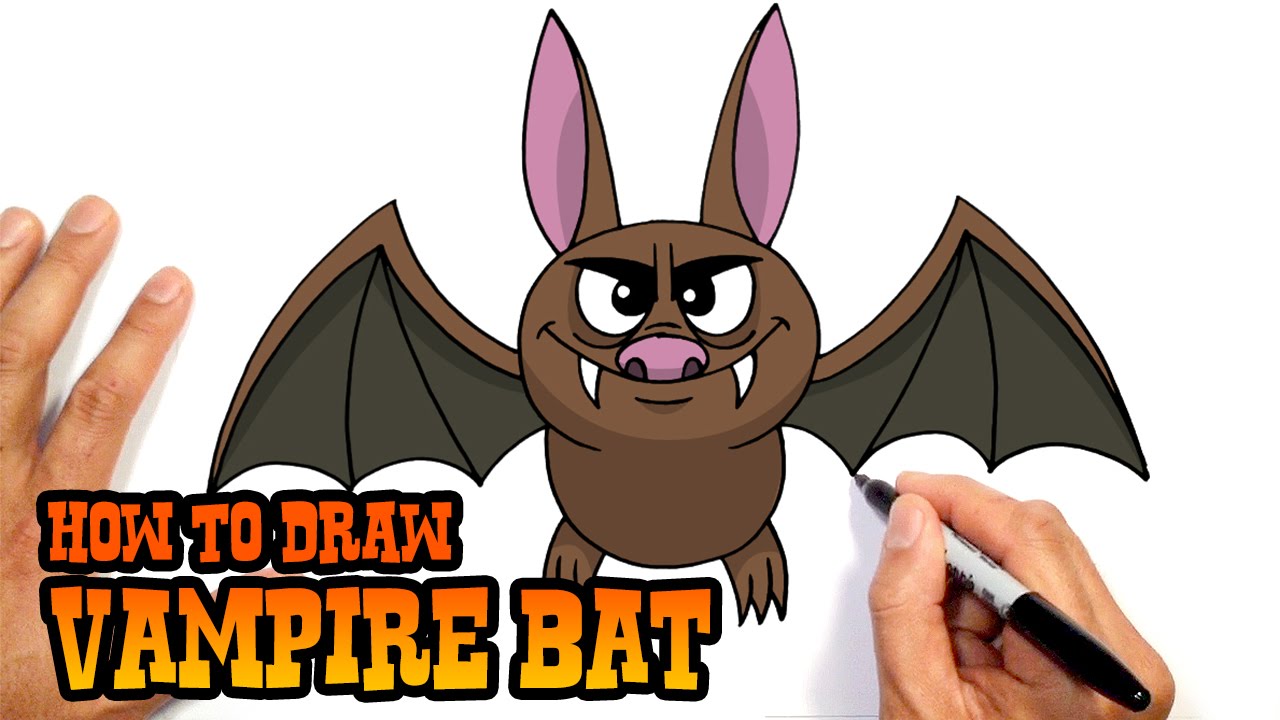 How to Draw a Cartoon Vampire Bat