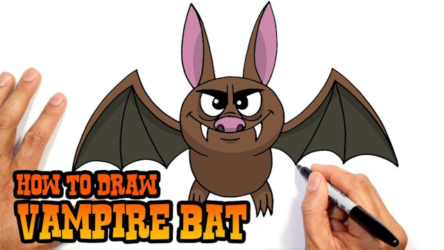 How to Draw a Cartoon Vampire Bat