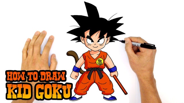 How to Draw Kid Goku | Dragon Ball Z