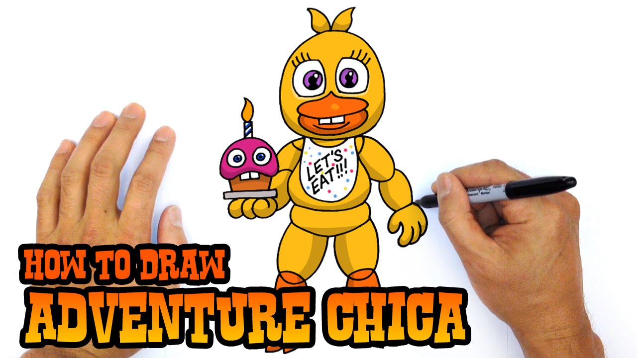 How to Draw Adventure Chica | FNAF World