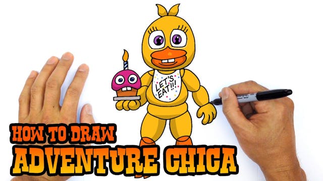 How to Draw Adventure Chica | FNAF World