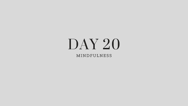 Day 20: Mindfulness