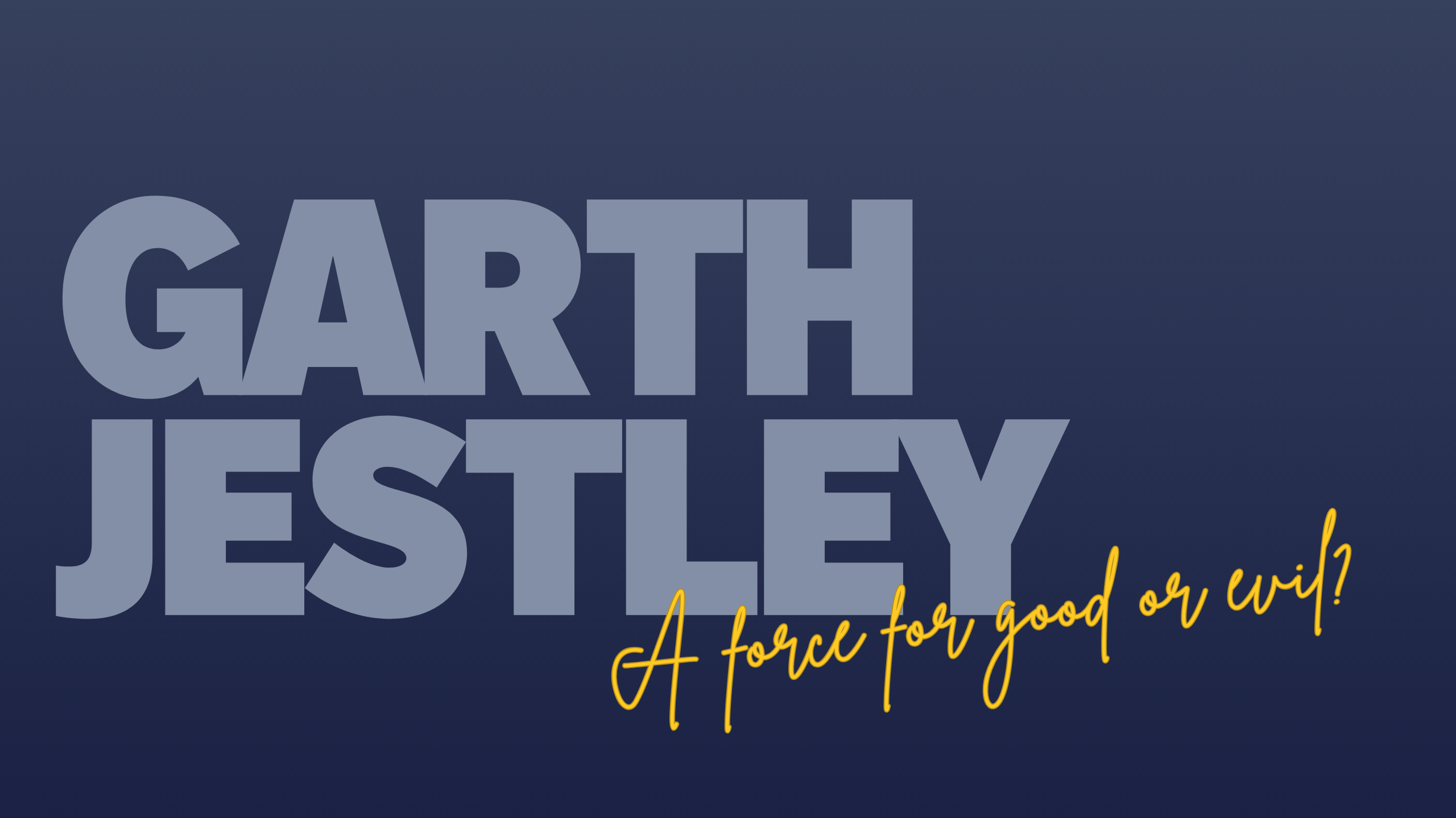 Part 2 - Business, A force for good or evil? | Garth Jestley