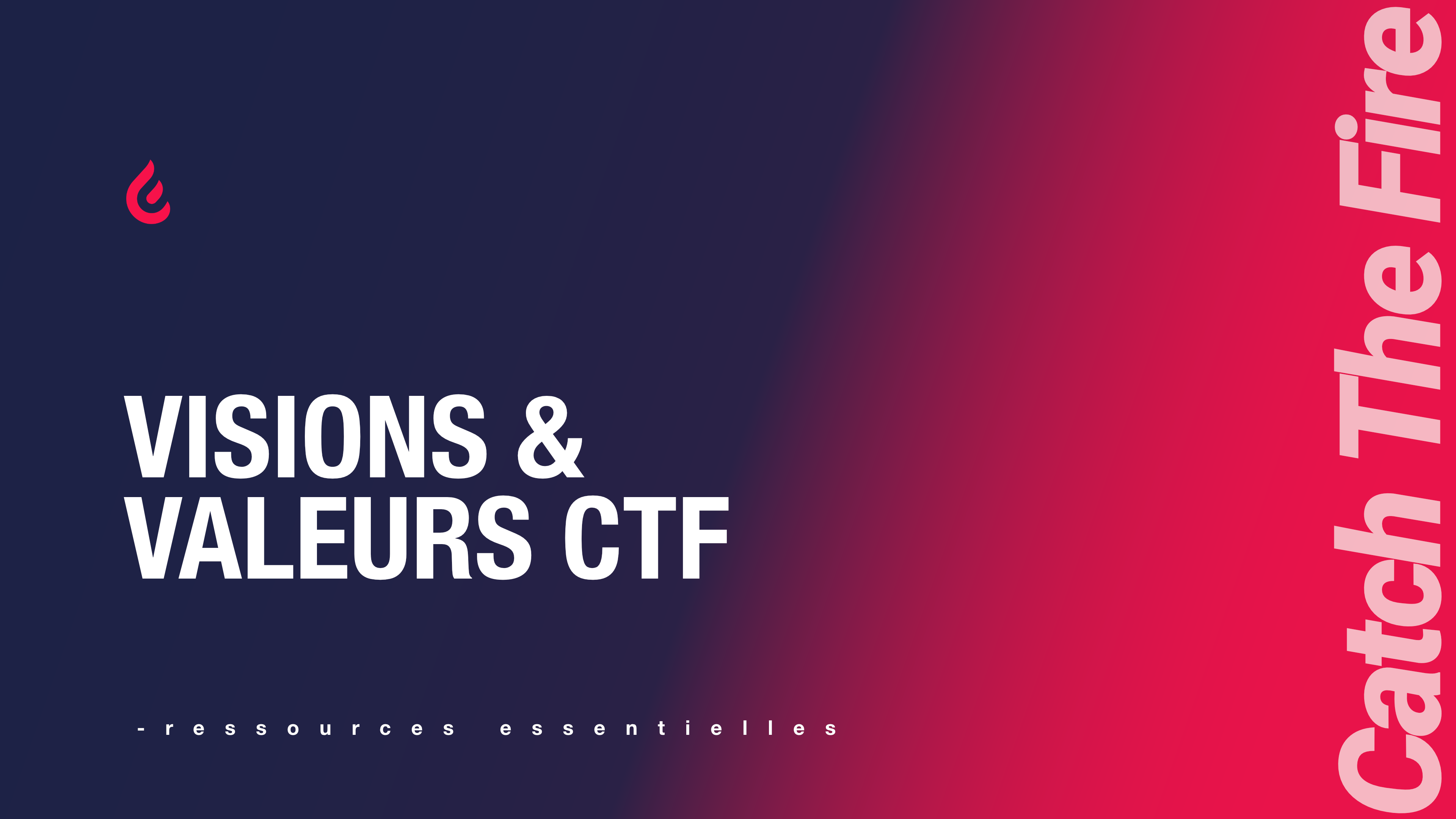 Ressources Essentielles: Visions and Valeurs Catch The Fire