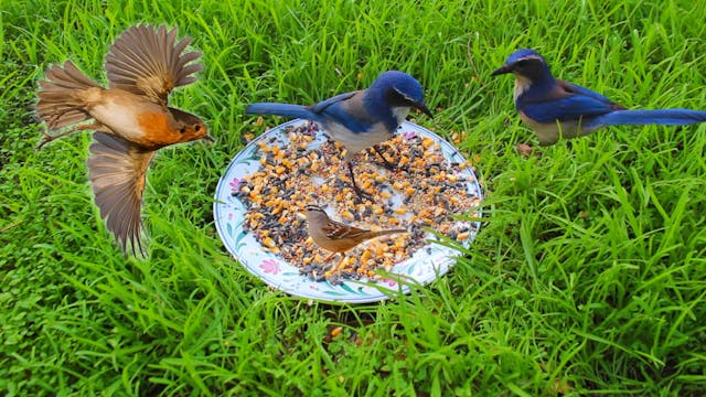 Forest Friends Bird Feeder in the Grass