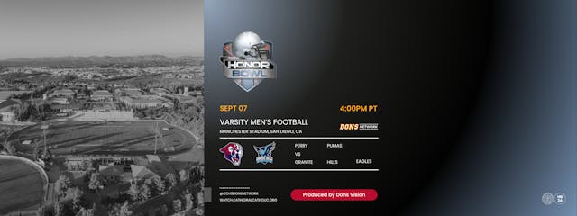 Perry Pumas VS Granite Hills Eagles (Honor Bowl 2024)