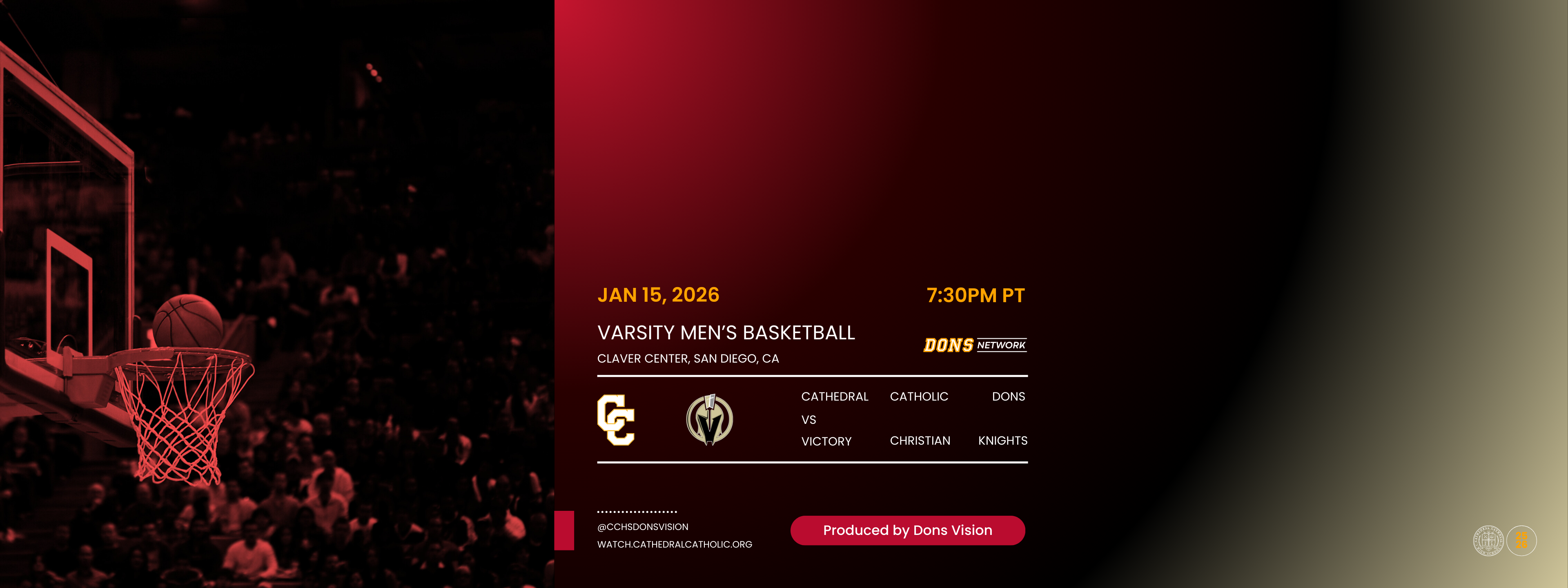 CCHS vs Victory Christian - Varsity Men's Basketball (January 15, 2026)