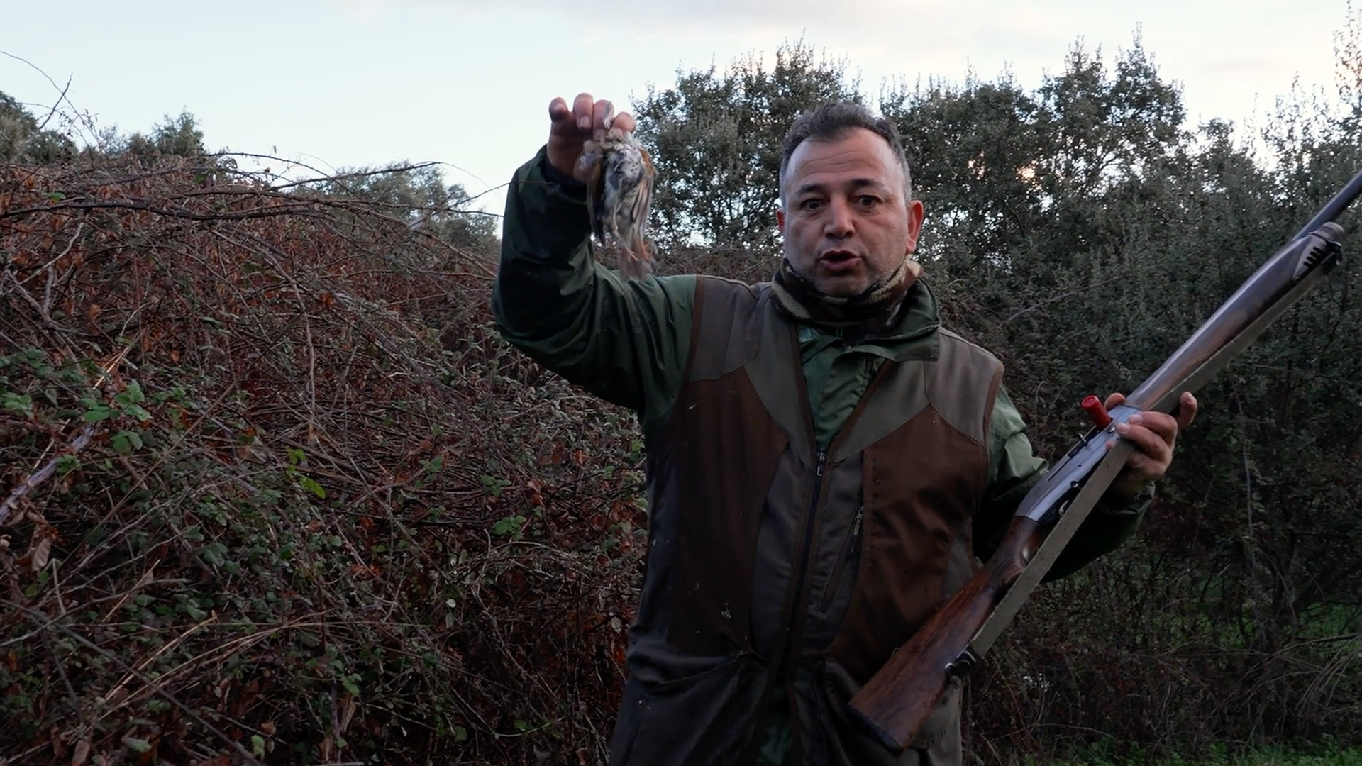 Cazando tordos con italianos