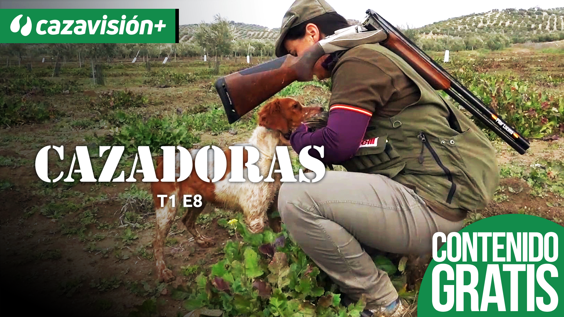 Pilar Lucena, cazando con Luna