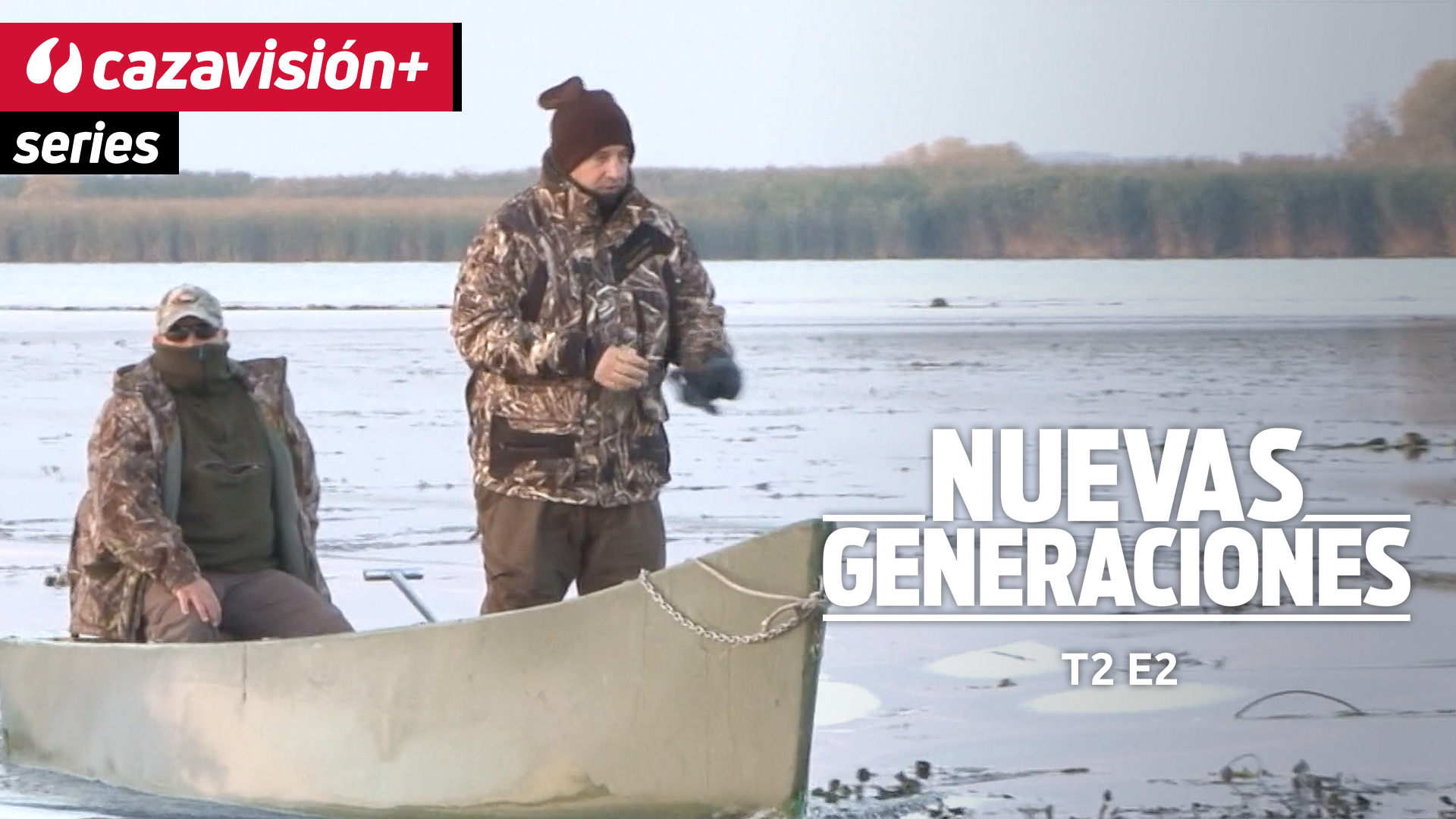 Caceria de gansos en barco