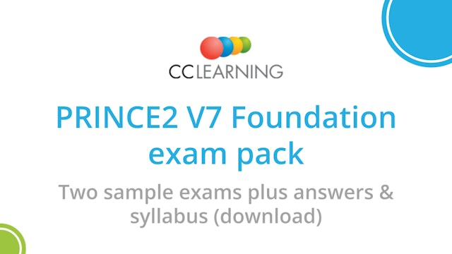 PRINCE2 V7 Foundation exam pack (download)