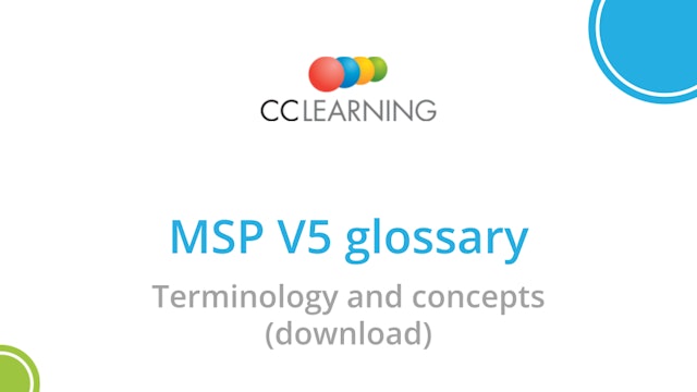 MSP V5 Glossary