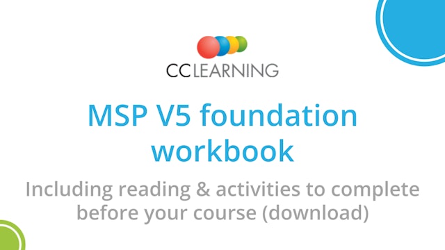 MSP V5 Foundation Workbook