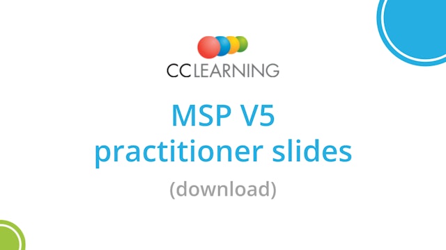 CC Learning MSP V5 Practitioner Slides
