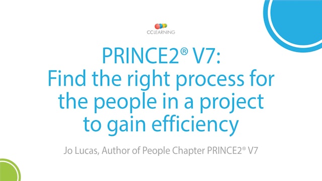 2.6 Find the right process for the people in a project to gain efficency