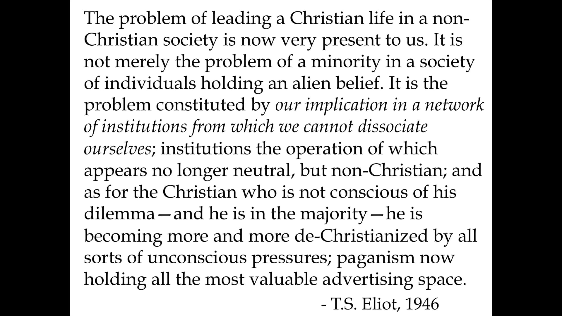 Dr. Michael Goheen: The Missional Church and a Missionary Encounter with Culture