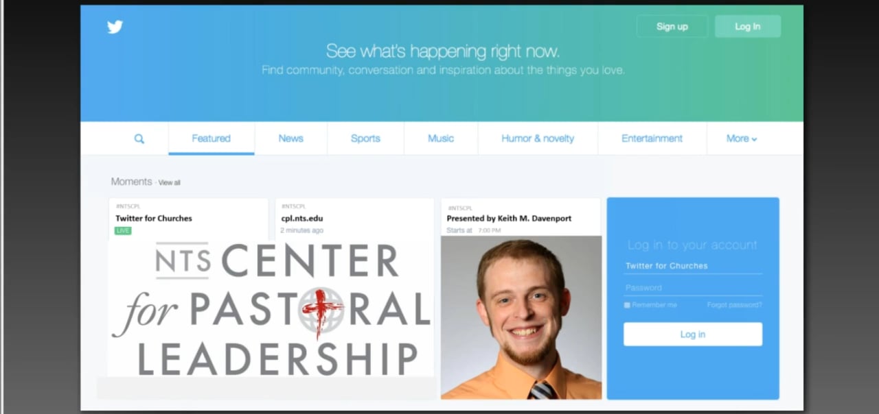 Rev. Keith Davenport: Twitter for Churches
