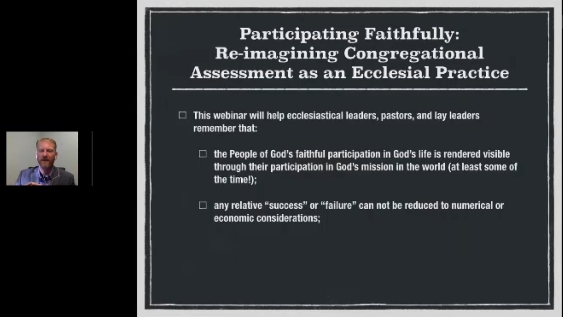 Rev. Dr. Jeff Barker: Participating Faithfully